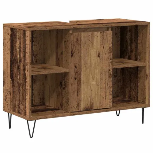 Kupaonski ormar Staro drvo 80 x 33 x 60 cm Konstruirano drvo - Staro drvo Cijena