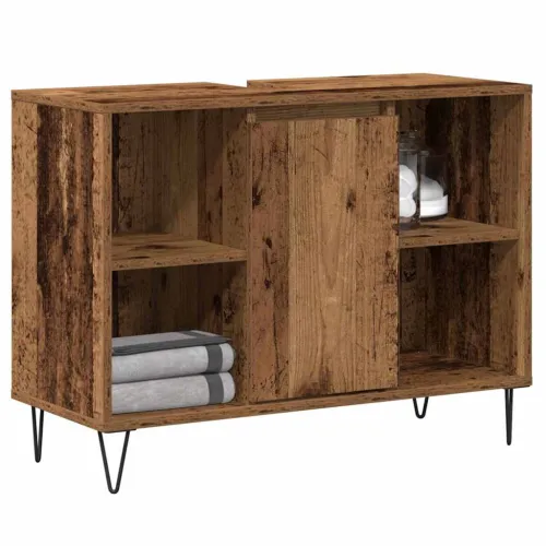 Kupaonski ormar Staro drvo 80 x 33 x 60 cm Konstruirano drvo - Staro drvo Cijena