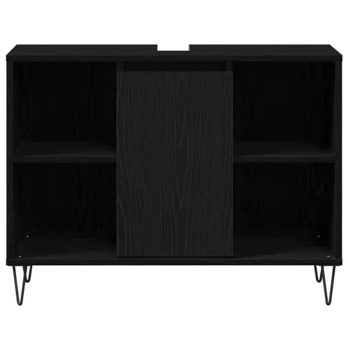 Kupaonski ormar Crna 80 x 33 x 60 cm Konstruirano drvo - Crni hrast Cijena