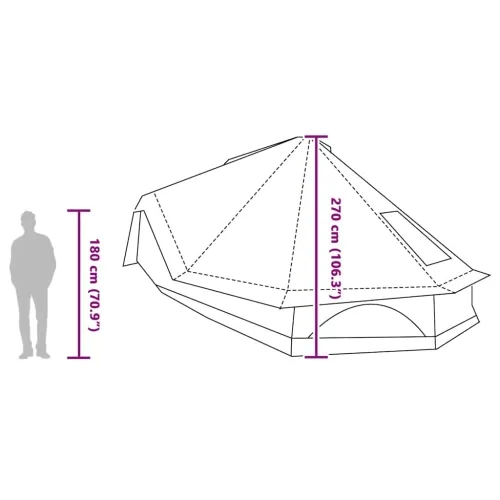 Tipi šator 10-osobni Plava taft - Plava 10 osoba Cijena