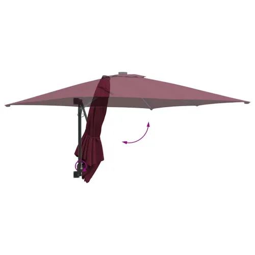 Vrtni suncobran Bordeaux Crvena 248,5 x 247,5 x 160 cm - Bordo crvena Cijena