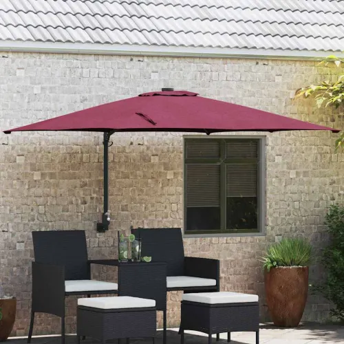 Vrtni suncobran Bordeaux Crvena 248,5 x 247,5 x 160 cm - Bordo crvena Cijena