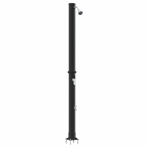 Vanjski solarni tuš 20 l PVC i aluminij Crna - Tuš od 7 cm s slavinom Cijena