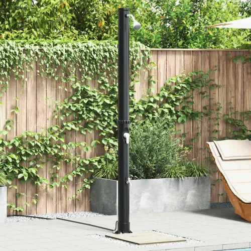 Vanjski solarni tuš 20 l PVC i aluminij Crna - Tuš od 7 cm s slavinom Cijena