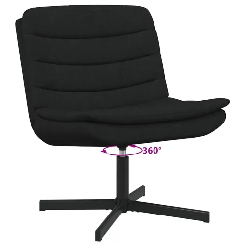 Stolica na kotačiće Crna 63 x 75 x 76 cm tkanina - Crna Cijena