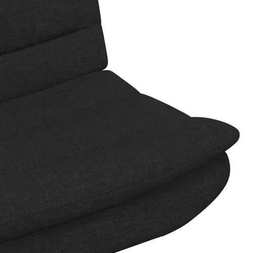 Stolica na kotačiće Crna 63 x 75 x 76 cm tkanina - Crna Cijena