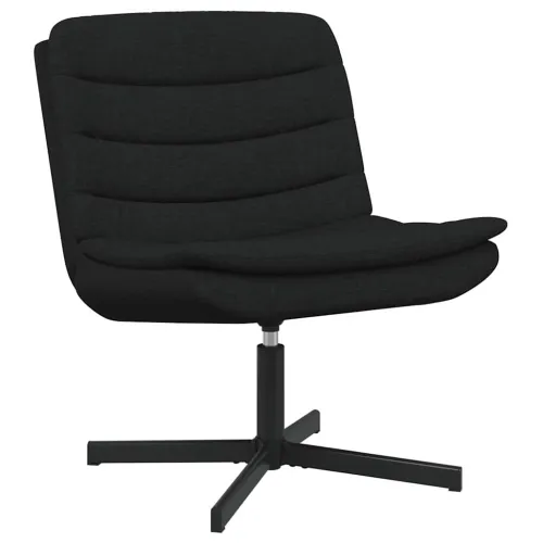 Stolica na kotačiće Crna 63 x 75 x 76 cm tkanina - Crna Cijena