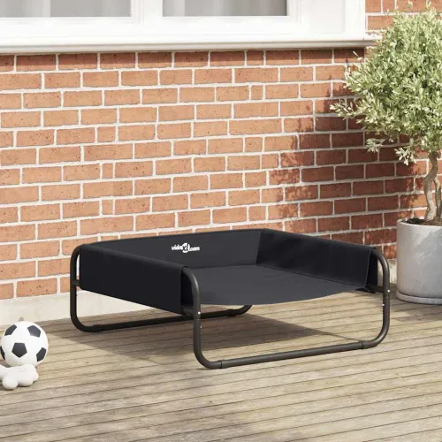 Krevet za psa Crna 75 x 75 x 30 cm Čelik - 75 x 75 x 30 cm Crna Cijena