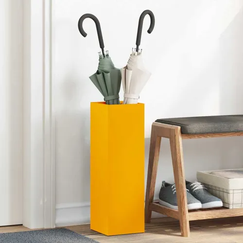 Stalak za kišobrane Gorušica 15,5 x 15,5 x 49 cm Čelik - Žuta boja senfa Uzorak 2 Cijena