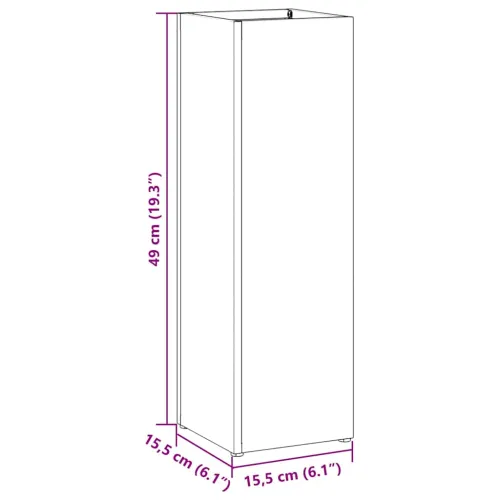 Stalak za kišobrane s pohranom Bijela 15,5 x 15,5 x 49 cm Čelik - Bijela Uzorak 2 Cijena