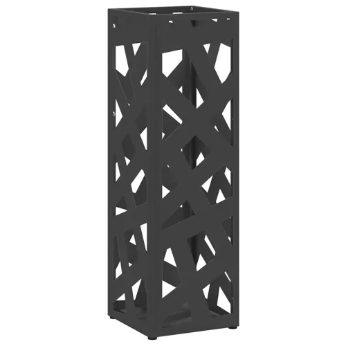 Stalak za kišobrane s pohranom Crna 15,5 x 15,5 x 49 cm Čelik - Crna Uzorak 4 Cijena