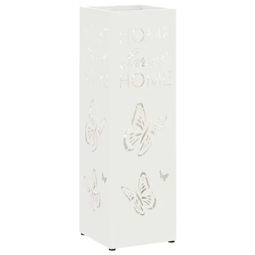 Stalak za kišobrane s pohranom Bijela 15,5 x 15,5 x 49 cm Čelik - Bijela Uzorak 6 Cijena