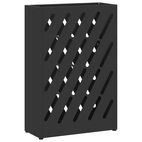 Stalak za kišobrane Crna 28 x 12 x 41 cm Čelik - Crna Dijagonalne linije Cijena