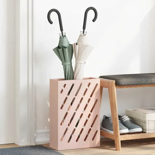 Stalak za kišobrane Ružičasta 28 x 12 x 41 cm Čelik - Ružičasta Dijagonalne linije Cijena