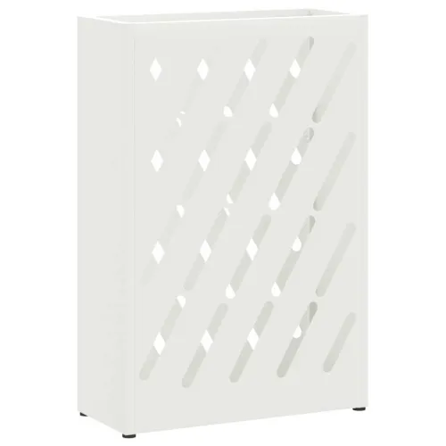 Stalak za kišobrane Bijela 28 x 12 x 41 cm Čelik - Bijela Dijagonalne linije Cijena