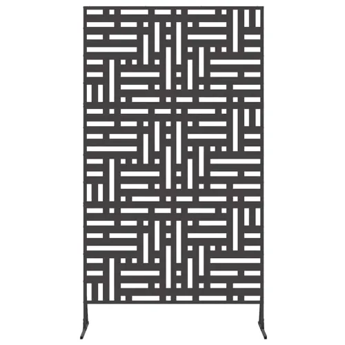 Zaslon za privatnost 100 x 50 x 180 cm Čelik Crna - Crna Uzorak rešetke Cijena