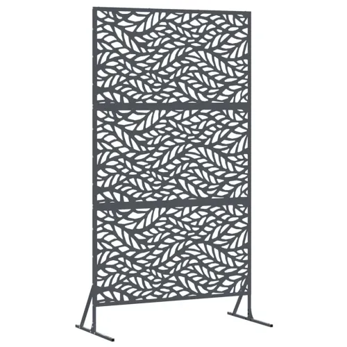 Zaslon za privatnost 100 x 50 x 180 cm Čelik Antracit - Antracit Uzorak lišća Cijena