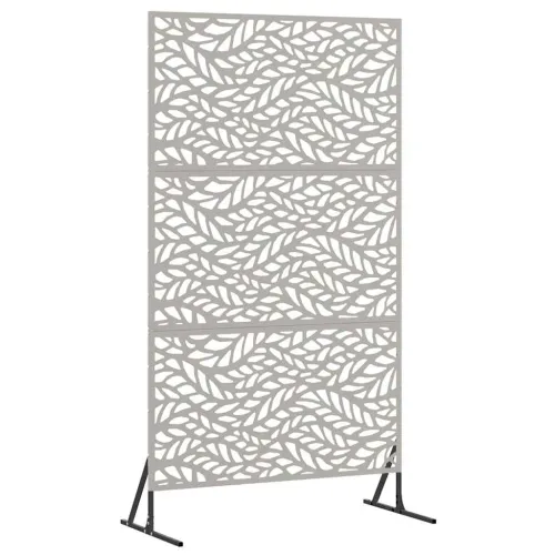 Zaslon za privatnost 100 x 50 x 180 cm Otporni čelik Rđa - Otporni čelik Uzorak lišća Cijena