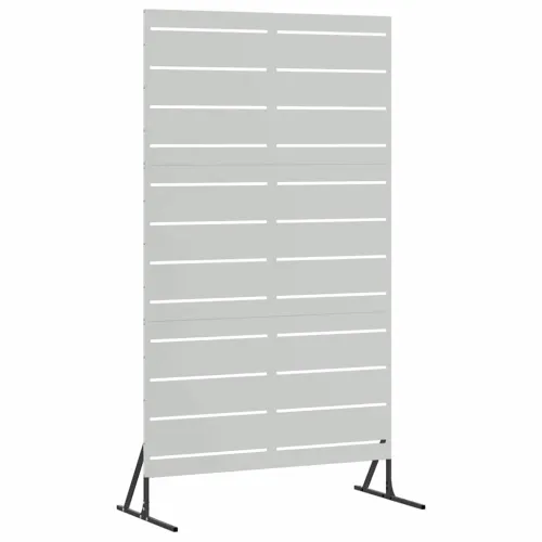 Zaslon za privatnost 100 x 50 x 180 cm Pocinčani čelik Srebrna - Pocinčani čelik Pruge Cijena