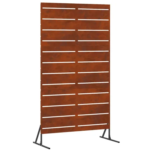 Zaslon za privatnost 100 x 50 x 180 cm Otporni čelik Rđa - Otporni čelik Pruge Cijena