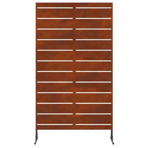 Zaslon za privatnost 100 x 50 x 180 cm Otporni čelik Rđa - Otporni čelik Pruge Cijena