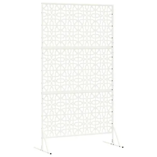 Zaslon za privatnost 100 x 50 x 180 cm Čelik Bijela - Bijela Cvjetni uzorak Cijena