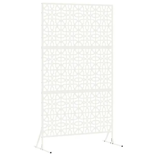 Zaslon za privatnost 100 x 50 x 180 cm Čelik Bijela - Bijela Cvjetni uzorak Cijena