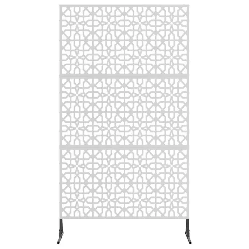 Zaslon za privatnost 100 x 50 x 180 cm Pocinčani čelik Srebrna - Pocinčani čelik Cvjetni uzorak Cijena