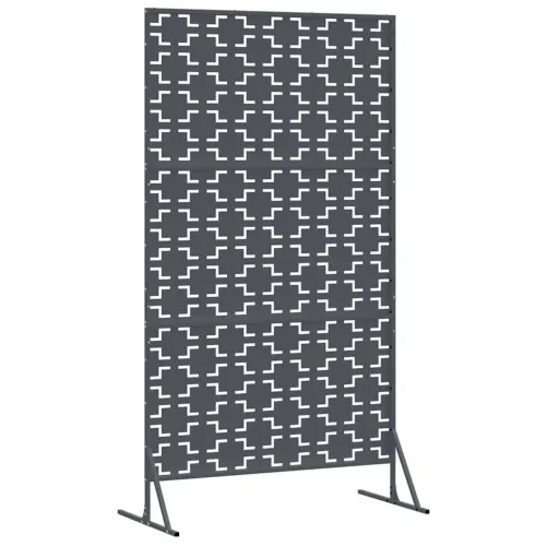 Zaslon za privatnost 100 x 50 x 180 cm Čelik Antracit - Antracit Križni uzorak Cijena