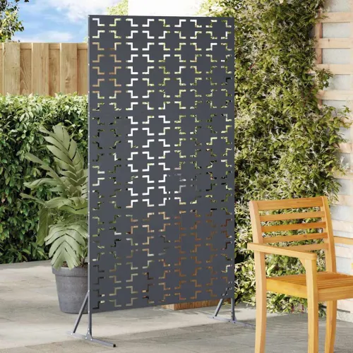 Zaslon za privatnost 100 x 50 x 180 cm Čelik Antracit - Antracit Križni uzorak Cijena