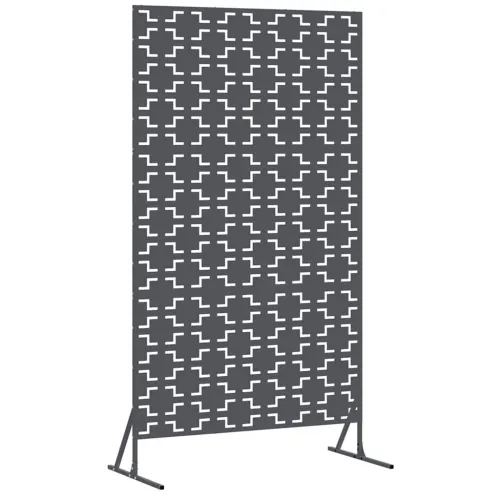 Zaslon za privatnost 100 x 50 x 180 cm Čelik Antracit - Antracit Križni uzorak Cijena