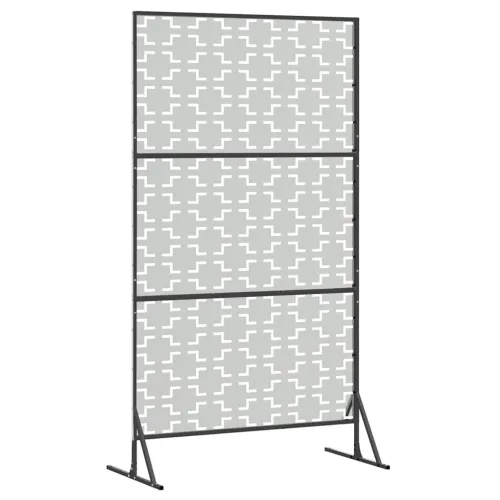 Zaslon za privatnost 100 x 50 x 180 cm Pocinčani čelik Srebrna - Pocinčani čelik Križni uzorak Cijena
