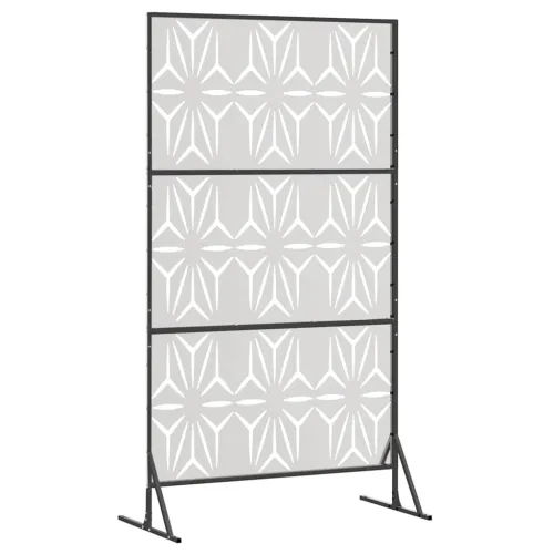 Zaslon za privatnost 100 x 50 x 180 cm Nehrđajući čelik Srebrna - Nehrđajući čelik Uzorak latica Cijena
