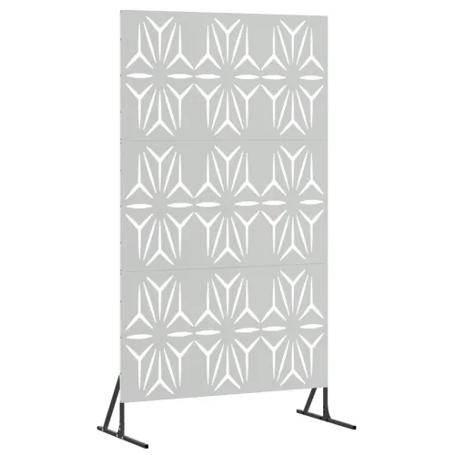 Zaslon za privatnost 100 x 50 x 180 cm Pocinčani čelik Srebrna - Pocinčani čelik Uzorak latica Cijena