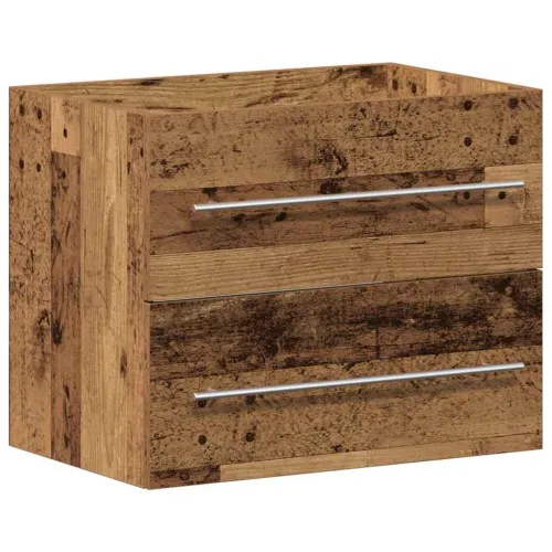 Kupaonski ormarić za sudoper 2 kom. Staro drvo - Staro drvo 60 x 38,5 x 48 cm bez slavine Cijena