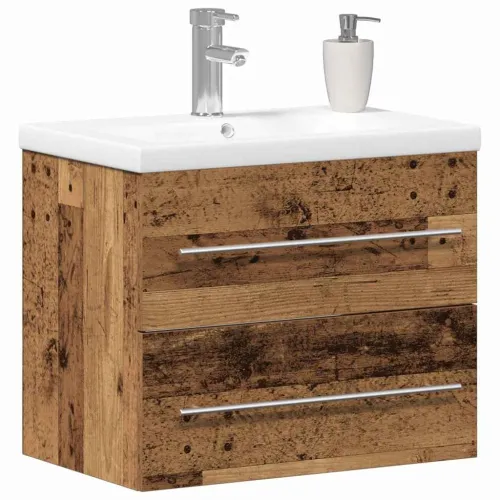 Kupaonski ormarić za sudoper 2 kom. Staro drvo - Staro drvo 60 x 38,5 x 48 cm bez slavine Cijena