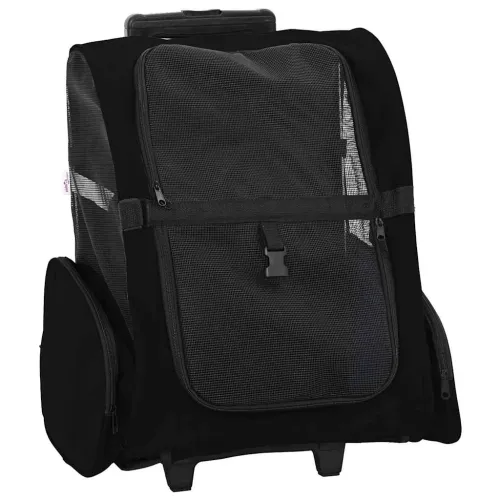 Kolica za kućne ljubimce 3-u-1 dizajn crna 48x32x(57-106) cm Oxford tkanina - Crna 48 x 32 x 57 cm Cijena