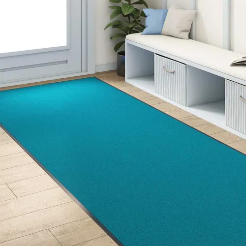 Otirač Cijan i crna 120 x 250 cm 100% poliamid - cijan 120 x 250 cm Cijena