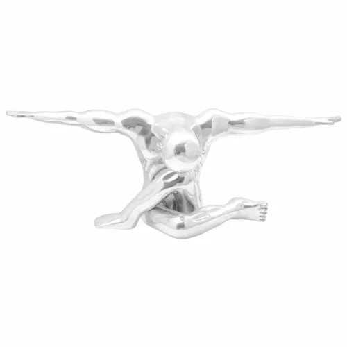 Skulptura Srebrno 91,5 x 32 x 33 cm Aluminij - Veliki mislilac Cijena