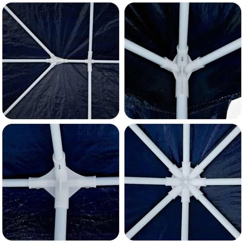 Šator za svadbe - šator za zabave Plava 400 x 400 x 266 cm Polietilen i čelik - Plava 4 x 4 m Cijena