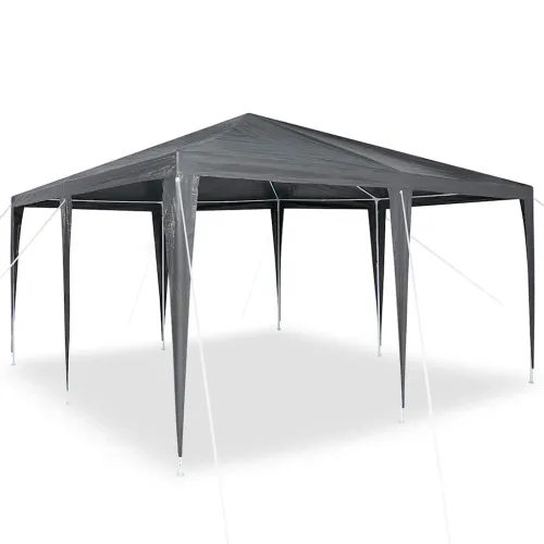 Šator za svadbe - šator za zabave Antracit 400 x 400 x 266 cm Polietilen i čelik - Antracit 4 x 4 m Cijena