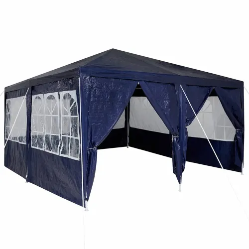 Šator za svadbe - šator za zabave 400 x 400 x 266 cm Plava Polietilen - Plava 4 x 4 m Cijena