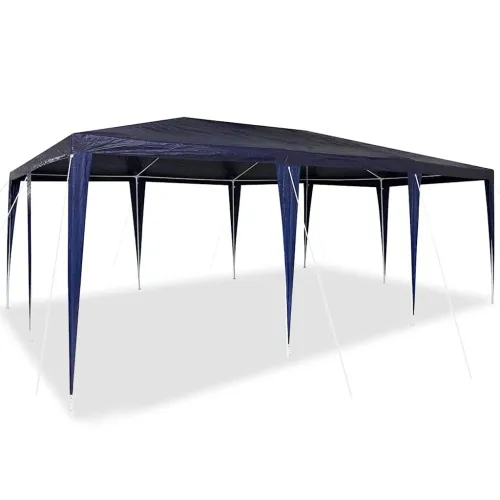 Šator za svadbe - šator za zabave Plava 600 x 400 x 266 cm Polietilen i čelik - Plava 4 x 6 m Cijena
