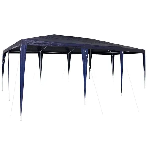Šator za svadbe - šator za zabave Plava 600 x 400 x 266 cm Polietilen i čelik - Plava 4 x 6 m Cijena