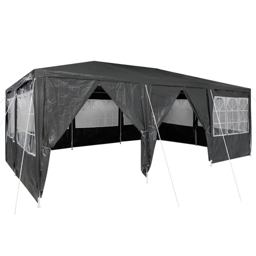 Šator za svadbe - šator za zabave 600 x 400 x 266 cm Antracit Polietilen - Antracit 4 x 6 m Cijena