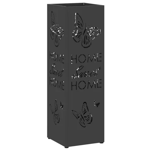 Stalak za kišobrane s pohranom Crna 15,5 x 15,5 x 49 cm Čelik - Crna Uzorak 5 Cijena