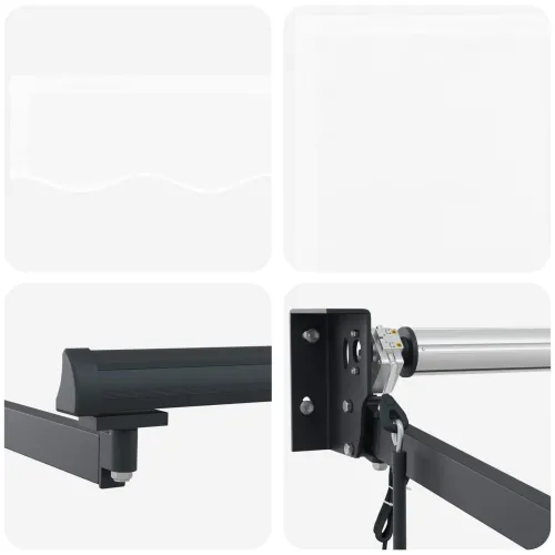 Povlačiva tenda Bijela 300 x 250 x 165 cm Poliester i metal - Bijela 3 x 2,5 m s antracitnim okvirom Cijena