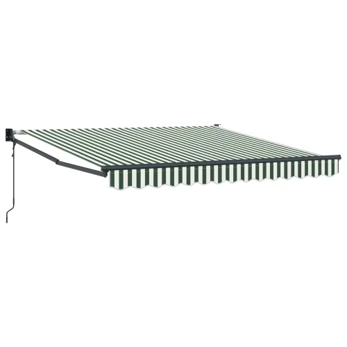 Povlačiva tenda Zelena i bijela 300 x 250 x 165 cm - Zelena i bijela 3 x 2,5 m s antracitnim okvirom Cijena