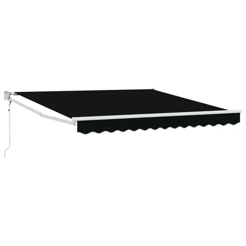 Povlačiva tenda Crna 350 x 250 cm Poliester i metal - Crna 3,5 x 2,5 m s bijelim okvirom Cijena