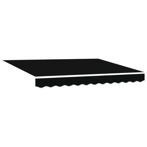 Povlačiva tenda Crna 350 x 250 cm Poliester i metal - Crna 3,5 x 2,5 m s antracitnim okvirom Cijena